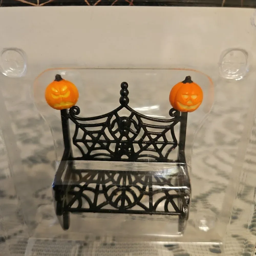 Lemax Spooky Town Spiderweb Bench